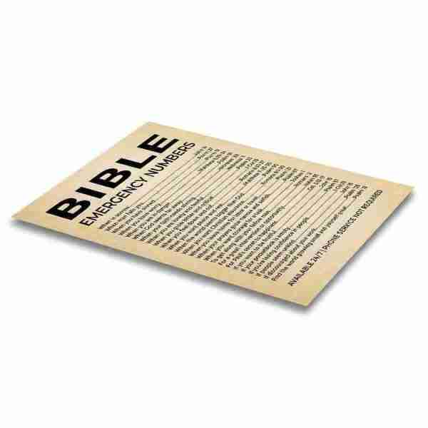 "Bible Emergency Numbers: Inspirational Canvas Print" 13 12