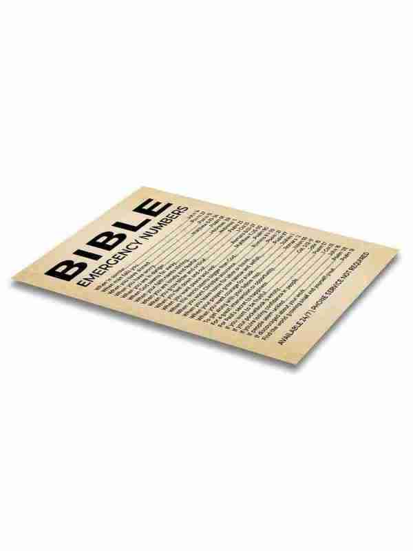 "Bible Emergency Numbers: Inspirational Canvas Print" 2 1