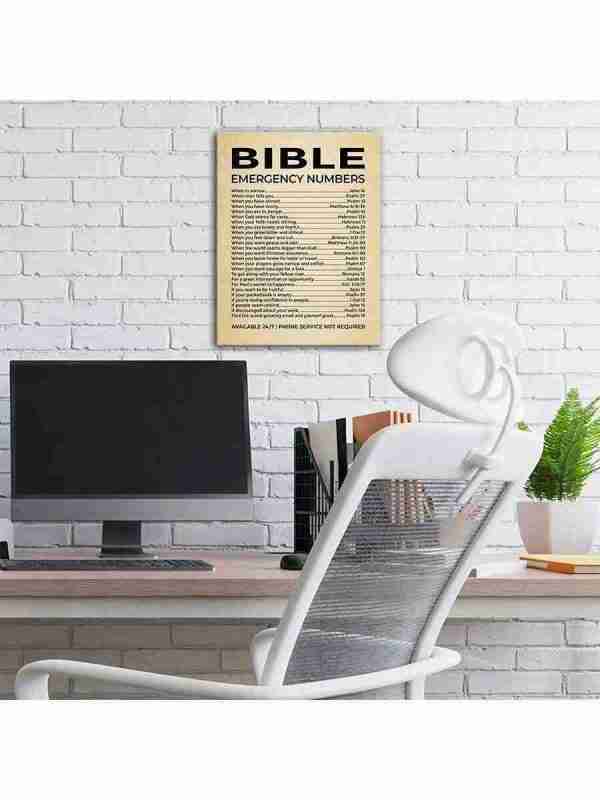 "Bible Emergency Numbers: Inspirational Canvas Print" 5 4