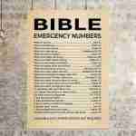 "Bible Emergency Numbers: Inspirational Canvas Print" 21 0|