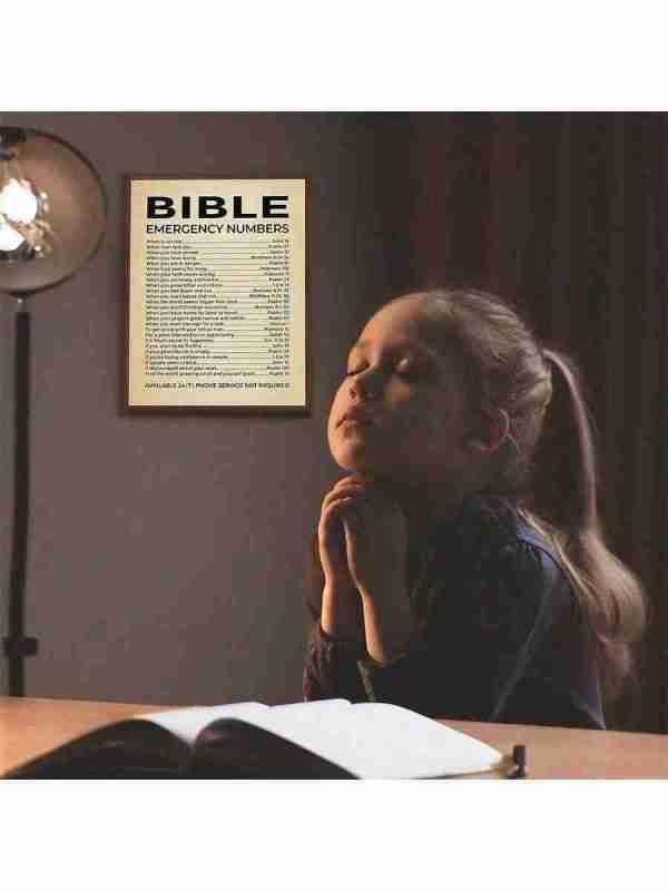 "Bible Emergency Numbers: Inspirational Canvas Print" 10 9