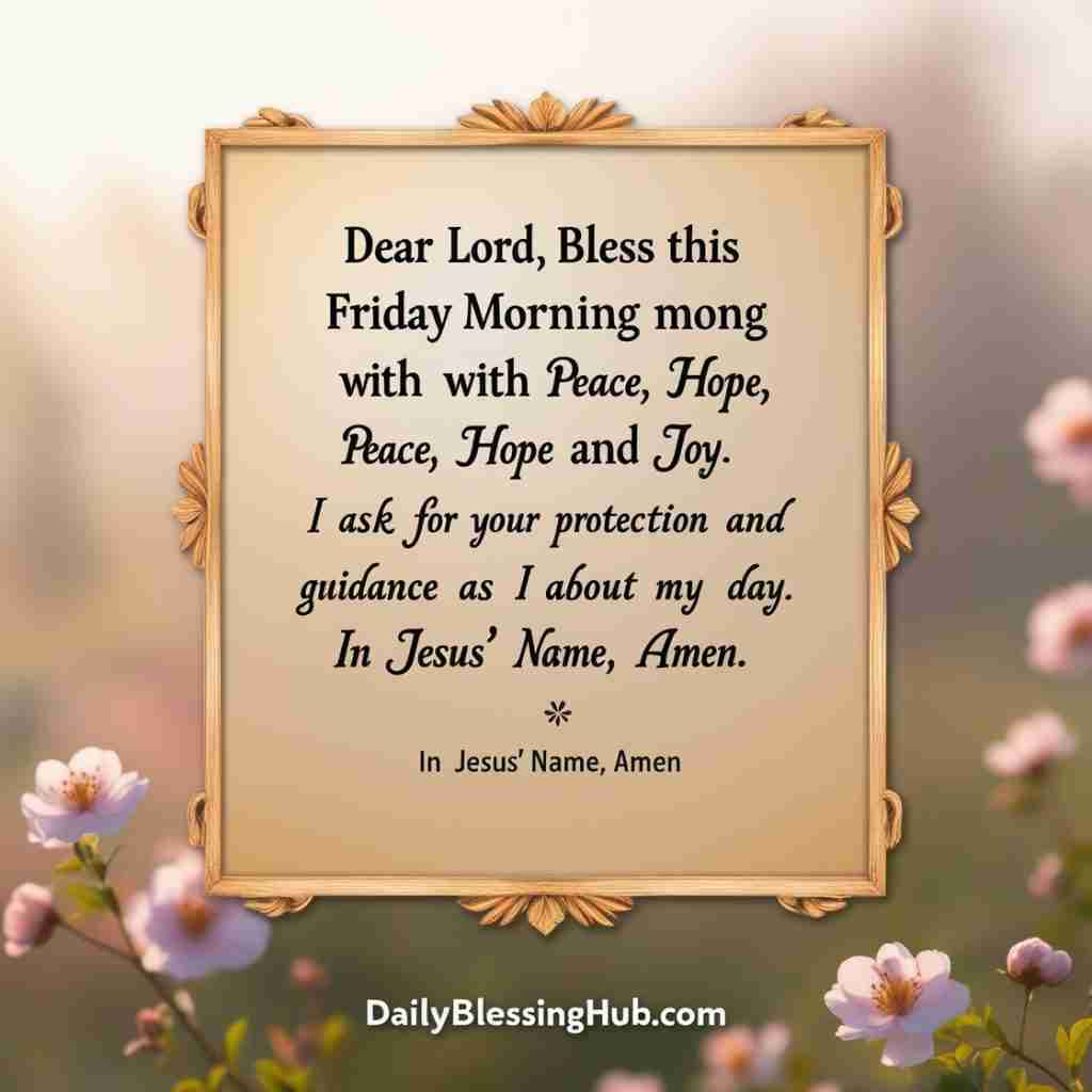 Friday Morning Blessings and Prayers