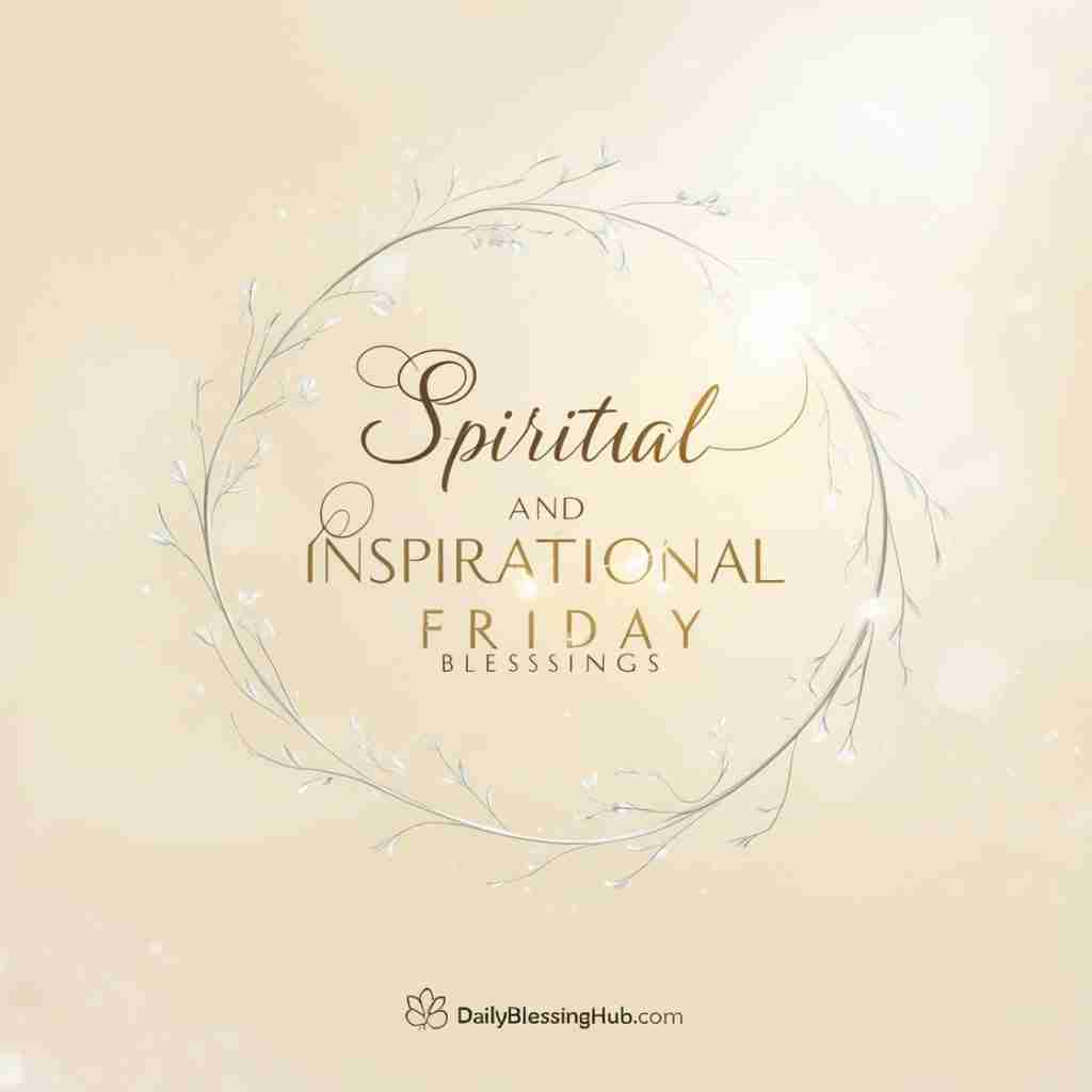 Spiritual and Inspirational Friday Blessings
