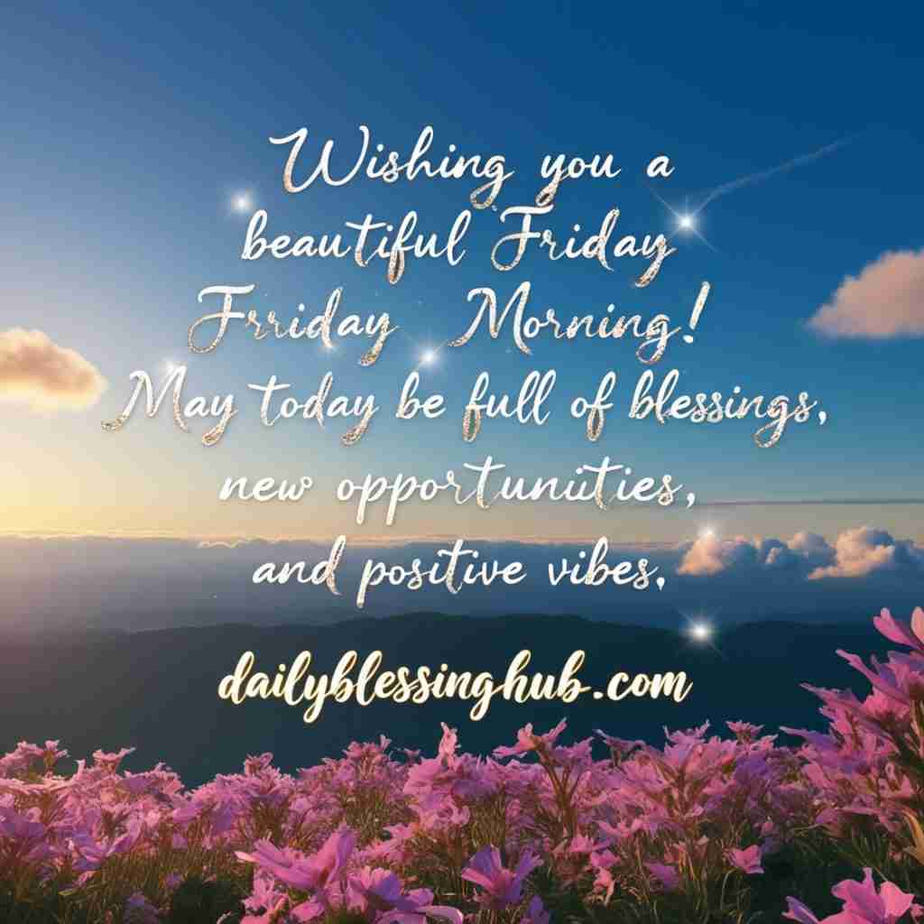 Positive Good Morning Friday Blessings