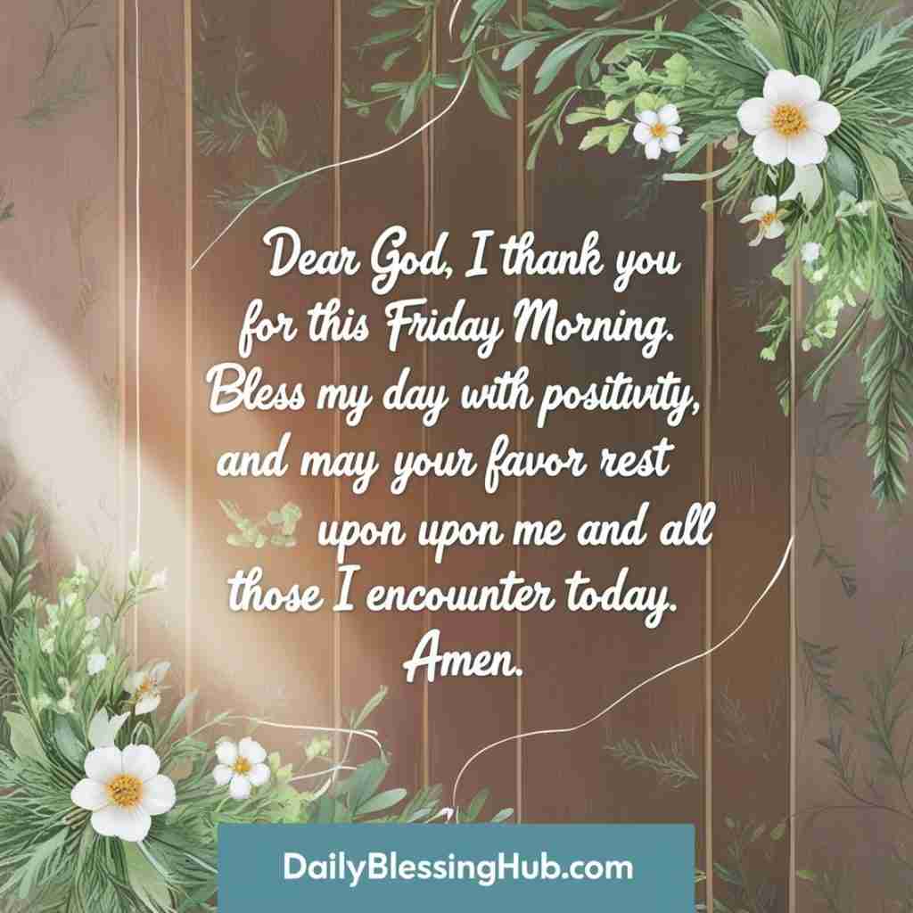 Friday Morning Blessings and Prayers
