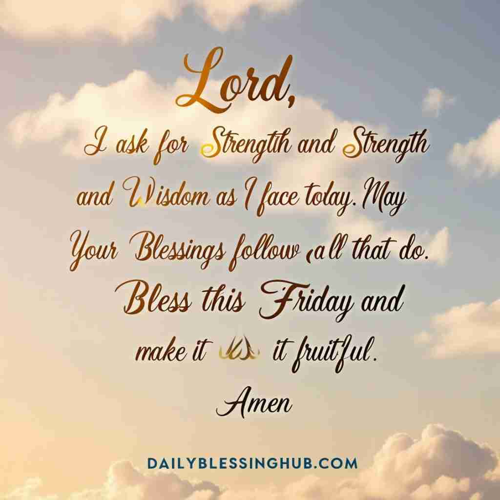 Friday Morning Blessings and Prayers