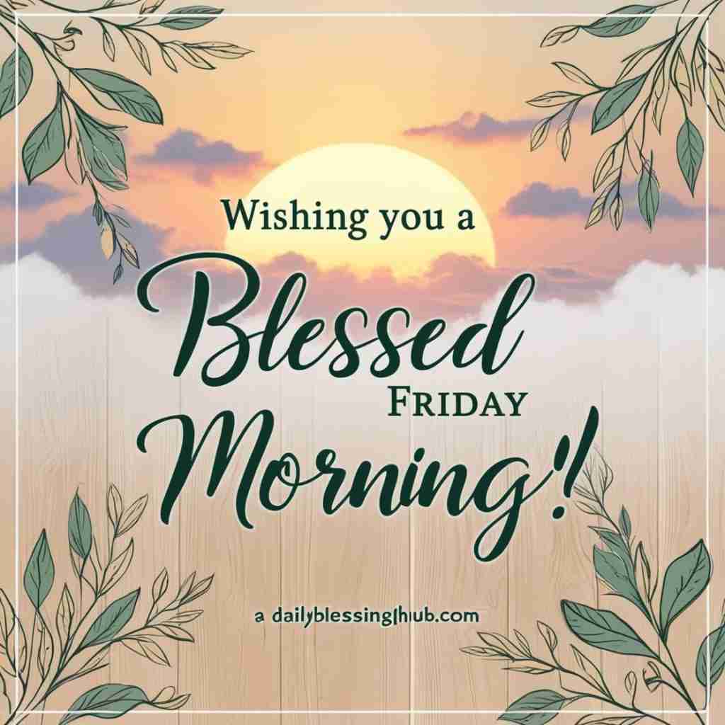 Positive Good Morning Friday Blessings