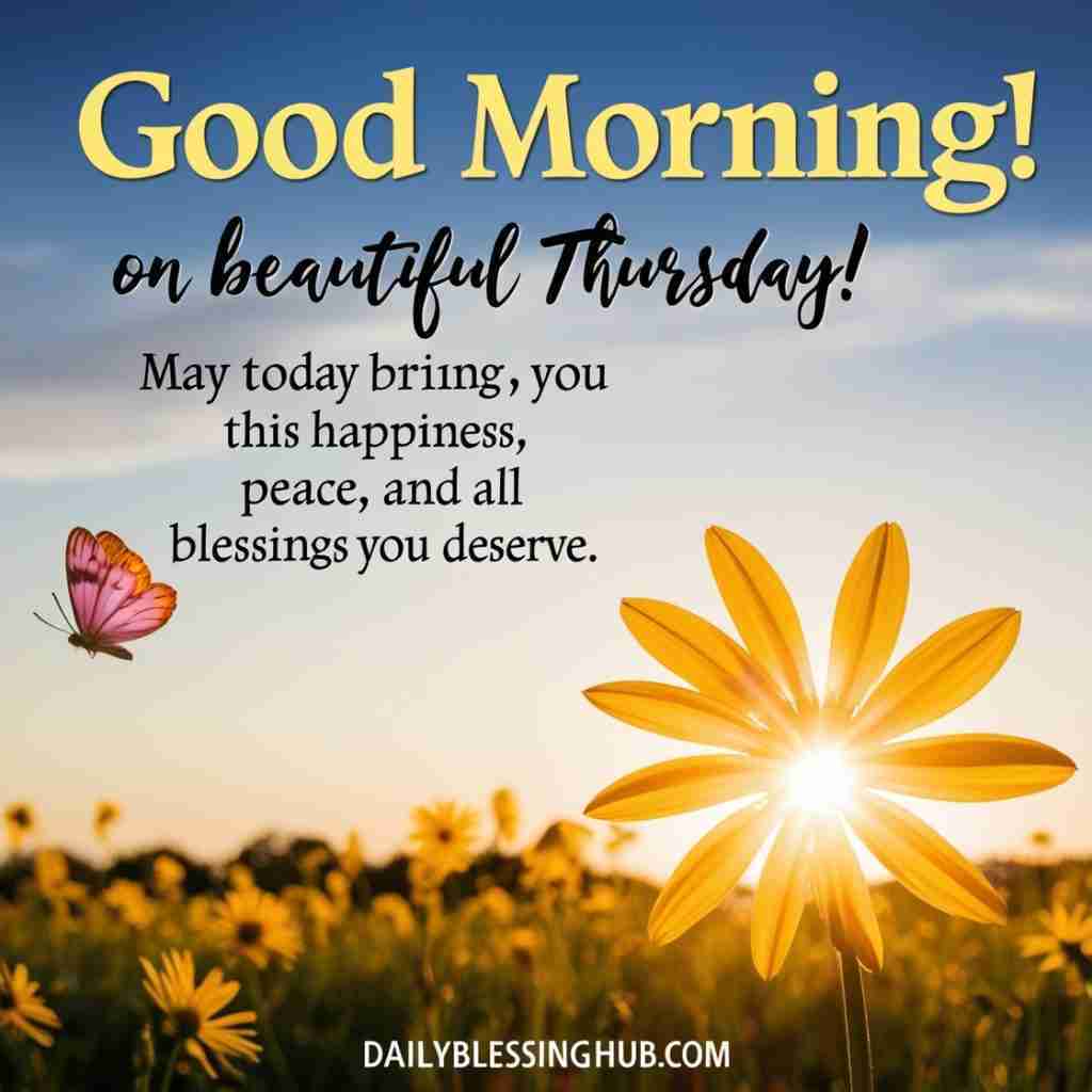 Good Morning Thursday Blessings and Greetings