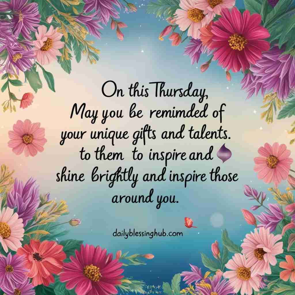 Inspiring and Motivating Thursday Blessings