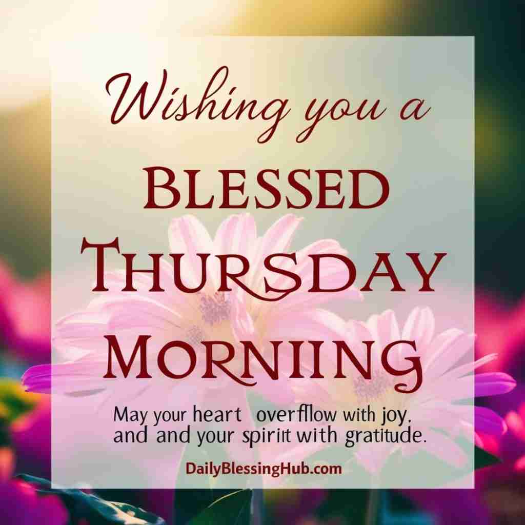 Good Morning Thursday Blessings and Greetings